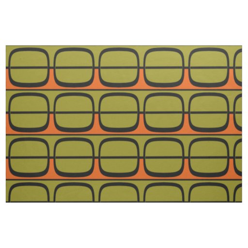 Large Retro Panels Black Fabric