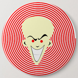 Large Retro Toon Optical Illusion Hypnotizer Guy Button