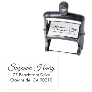 LARGE Return address _elegant handwriting Self-inking Stamp