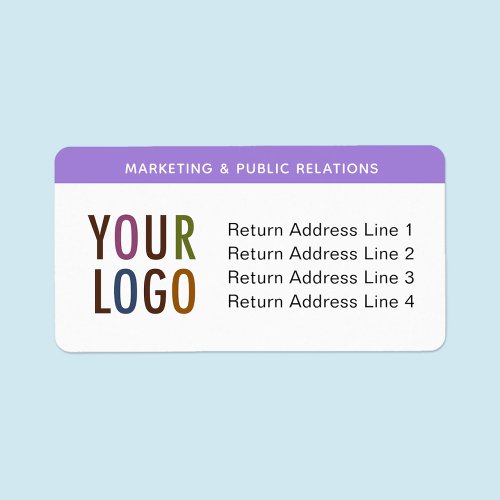 Large Return Address Labels with Company Logo