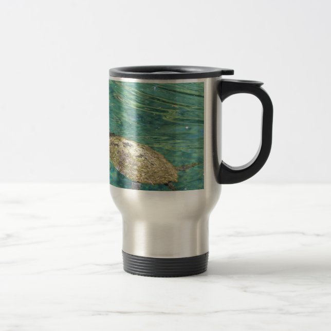 large river turtle swimming travel mug (Right)