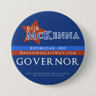 Large Rob McKenna for Governor Button
