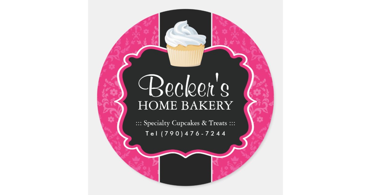 Large Round Bakery Packaging Stickers | Zazzle.com