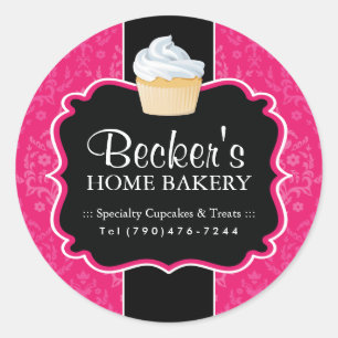 Large Round Bakery Packaging Stickers