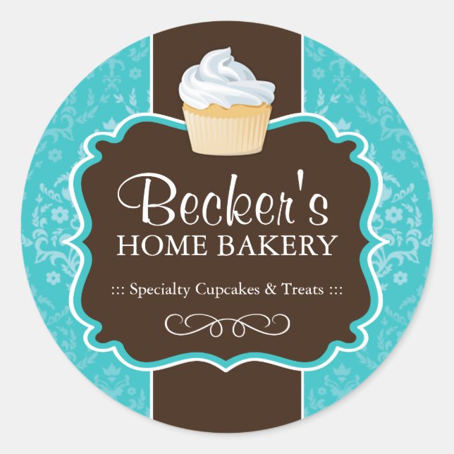 Large Round Bakery Packaging Stickers (Front)