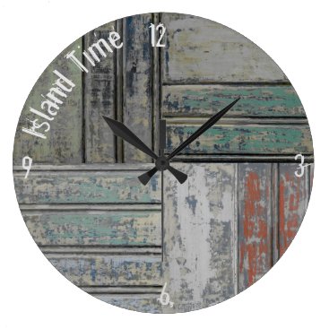 Large Round Chippy Coastal Clock Large Round Chippy Coastal Clock