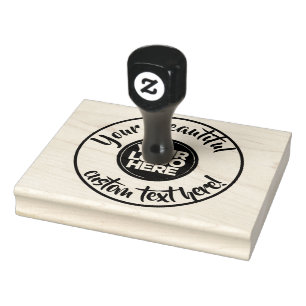 Large round logo circle text script eyecatching rubber stamp