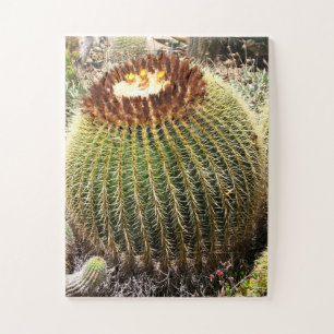 Large Round Prickly Cactus Jigsaw Puzzle