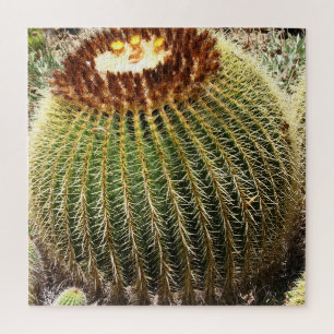 Large Round Prickly Cactus Jigsaw Puzzle