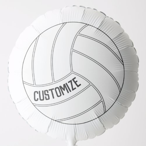 Large Round Volleyball Custom Team Name Balloon