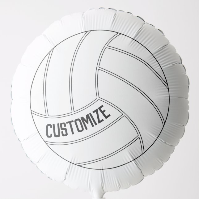 Large Round Volleyball Custom Team Name Balloon (Front)