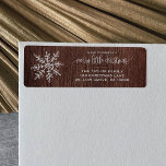Large Rustic Snowflake Christmas Label<br><div class="desc">These large rustic snowflake christmas return address labels are perfect for a modern holiday card or invitation. The design features a large snowflake and the festive phrase "have yourself a merry little christmas".</div>