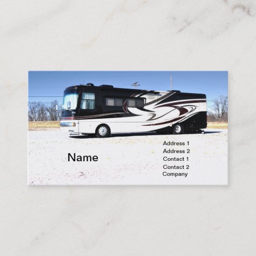large RV or recreational vehicle Business Card