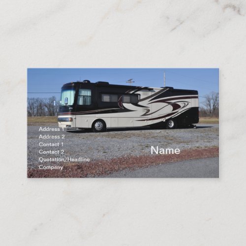 large RV or recreational vehicle Business Card