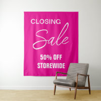 Large Sale Sign, Pink Sale Sign, Closing Sale
