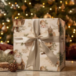 Large Santa Retro Gold Wrapping Paper<br><div class="desc">Make your child's special day even more extraordinary with our Personalized Children's Wrapping Paper. It's a thoughtful way to show them that the gift inside is just as unique and cherished as they are. Let the excitement of unwrapping a present become a cherished memory with our customizable wrapping paper! Winter...</div>