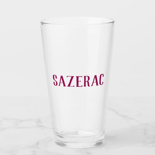 Large sazerac cocktail vintage typography glass