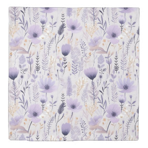Large Scale Lavendar Botanical Floral Duvet Cover