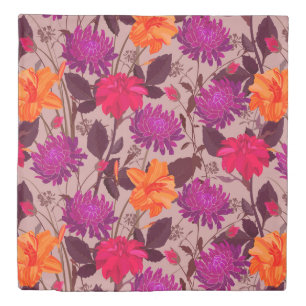 Large Scale Modern Bright Dahlia Floral Pattern Duvet Cover