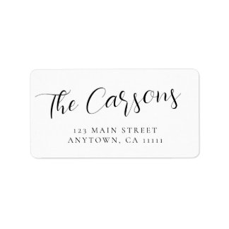 Large Script Modern Return Address Label