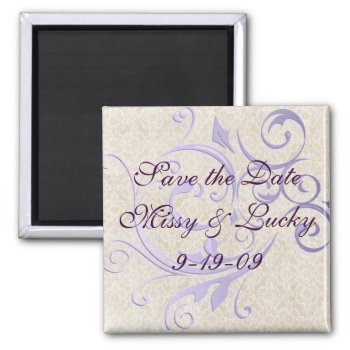 Large Scroll Save The Date Magnet by mjakubo434 at Zazzle