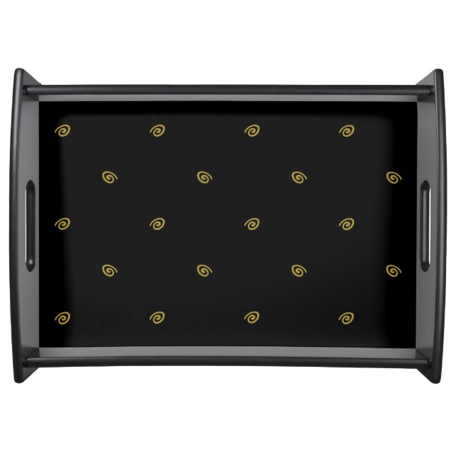 Large Serving Tray, Black Serving Tray (Front)