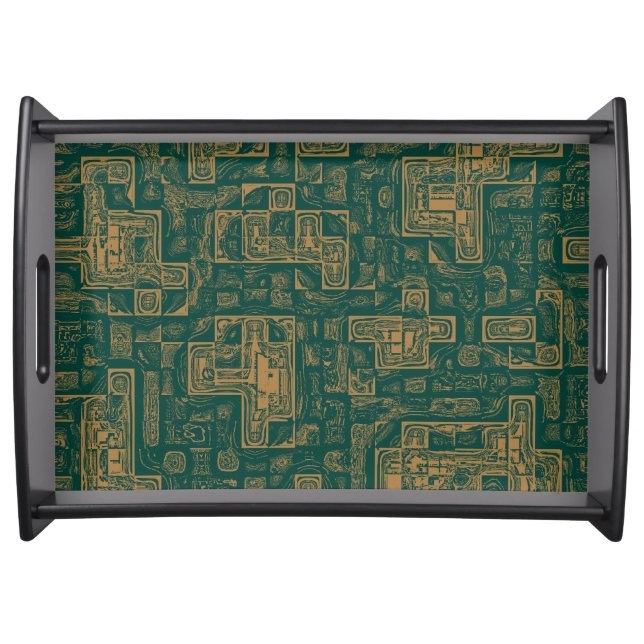 Large Serving Tray, Black Serving Tray (Front)