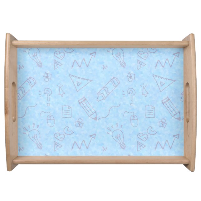 Large Serving Tray, Natural Tray (Front)