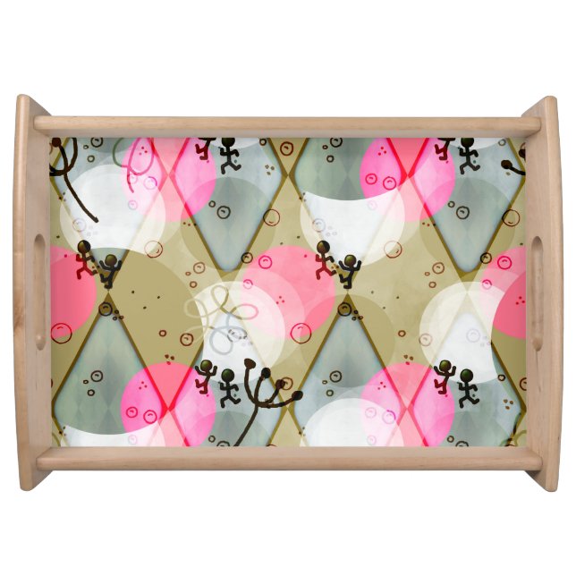 Large Serving Tray, Natural Tray (Front)