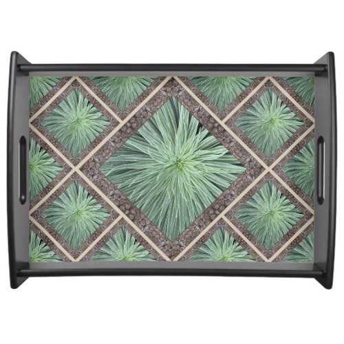 Large Serving Tray with Lovely Aloe
