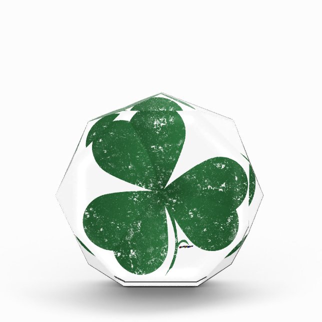 Large Shamrock Vintage Acrylic Award (Front)
