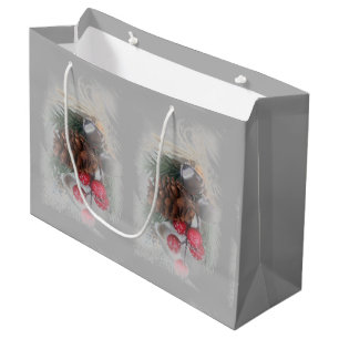 Large Silver Bells Gift Bag