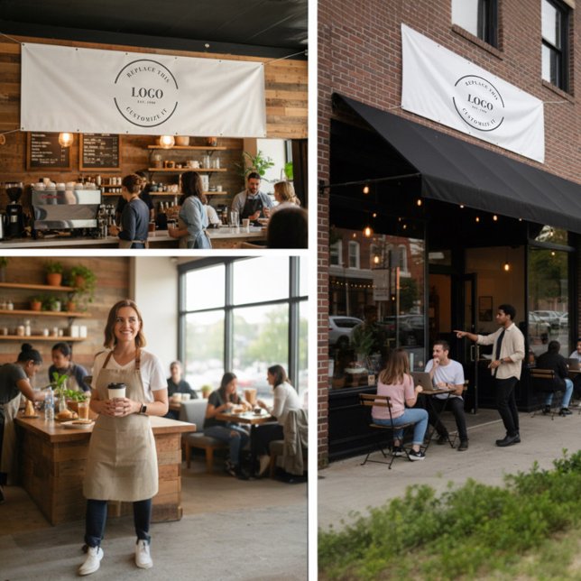 Large Simple Logo Company Branding Professional Banner (Indoor and outdoor large banner with logo.)