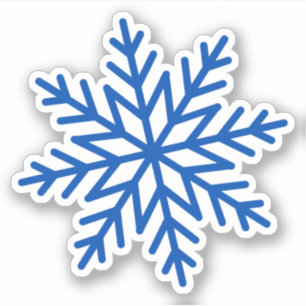 Large Single Blue Snowflake Sticker
