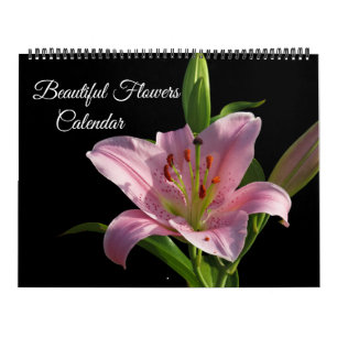 Large Size Beautiful Flowers Calendar