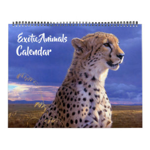 Large Size Exotic Animals Calendar