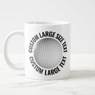 Large Size Personalized Text Golf Ball Custom Giant Coffee Mug
