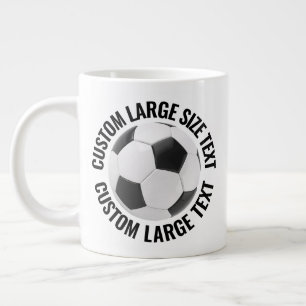 Large Size Personalized Text Soccer Ball Custom Giant Coffee Mug