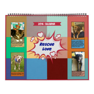Large size Rescue Love 2016 Calendar