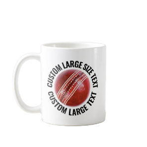 Large Size Text 11oz Personalised Cricket Mug