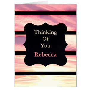 Large skyscene personalised Thinking of You Card