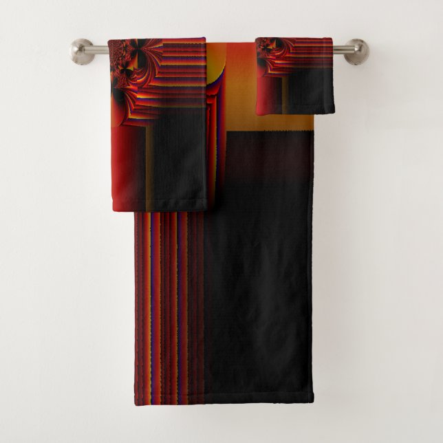 Large Small Stripes With Bow Bath Towel Set (Insitu)