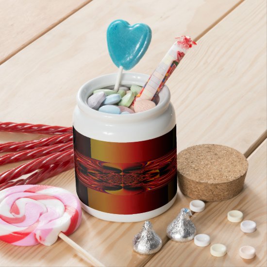 Large Small Stripes With Bow Candy Jar