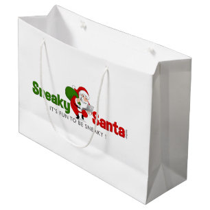 Large Sneaky Santa Gift Bag