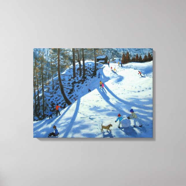 Large Snowball Zermatt Canvas Print (Front)