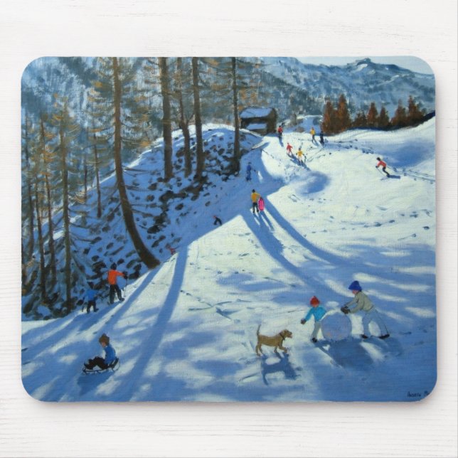 Large Snowball Zermatt Mouse Pad (Front)