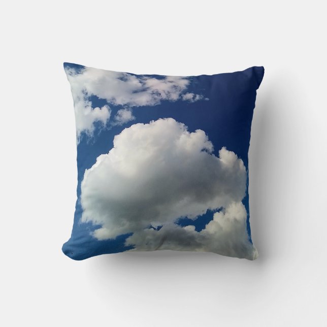 Large soft clouds throw pillow (Front)