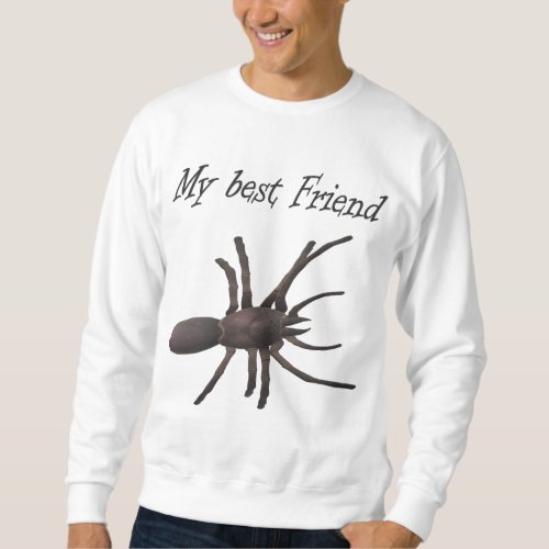 Large spider and inscription my best friend sweatshirt