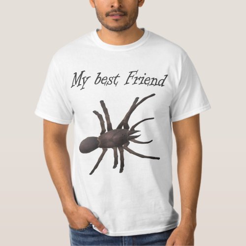 Large spider and inscription my best friend T_Shirt