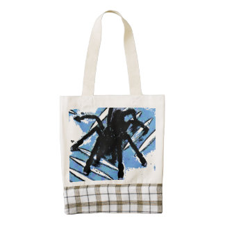 Large spider on metal surface zazzle HEART tote bag